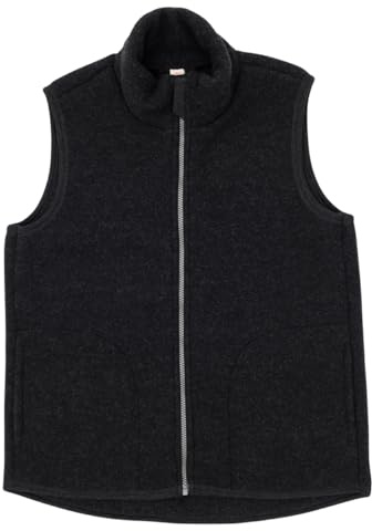 Engel, Gilet da donna in pile con chiusura lampo, 100% lana (merino, kbT), Nero , 38-40