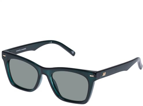 Le Specs CHANTE BOTTLE GREEN - Sonnenbrille für Damen D-FRAME Rahmenform mit hohem UV-Schutz LSP2452363