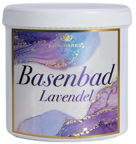 Sales de baño básicas de lavanda para desintoxicación y desacidificación, baño completo, baño de pies, exfoliante, idea de regalo, 750 g de sal base con sutil aroma a lavanda de aceites esenciales