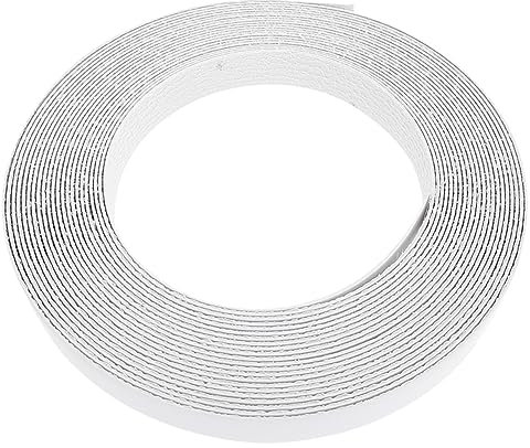 FOYTOKI Selbstklebende Kantenanleimung Pvc Kantenumleimer 2,1cm x 10m Weiß Zertifiziert Flexibles Furnierkantenband Für Möbelrestaurierung Und Schrankreparatur Mit Bügeleisenanwendung