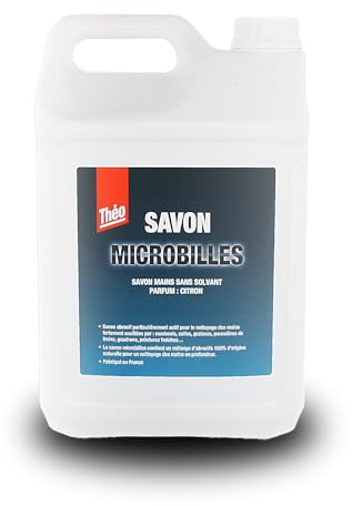 Savon Microbilles Mains 5L Sans Solvant Avec Pompe Intégrée | Parfum Citron - Format Economique 5L