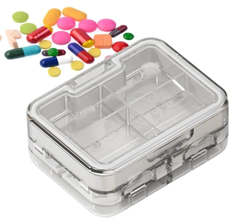 Liten tablettklippare, bärbar och kompakt medicinförvaring | Veckovis daglig förvaring för vuxna resor arbete sjuksköterskor äldre