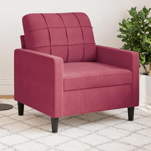 WEMYUFURN Sillón de terciopelo con estructura de metal, cómodo asiento de terciopelo con acolchado grueso para relajarse, leer y ver la televisión, moderno y llamativo para salón