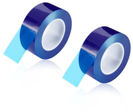 2 stycken Pe material blå självhäftande fälgband, 50 mm bred x 200 m lång, PE blå skyddsband, Pe blå tejp för däck, PE blå skyddsband för fordonsfälgar, för att skydda hushållsapparater.