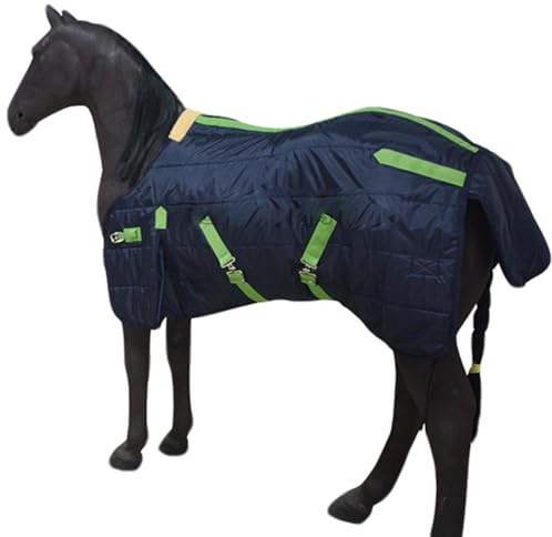 Coperta invernale per cavalli 39 pollici Deluxe impermeabile coperta per affluenza di cavalli antivento e calda addensat