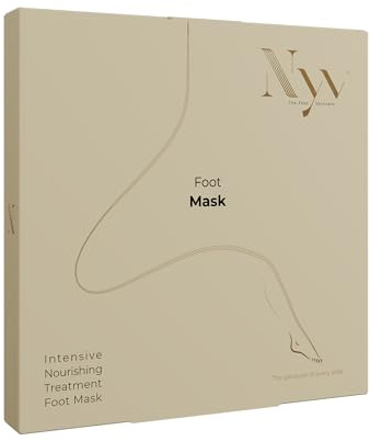 NYV Mask Nutriente Trattamento Intensivo Piedi - Maschera in Calzari Monouso con Aloe, Bava di Lumaca, Urea, Acido Ialuronico e Allantoina - Home SPA - Foot Skincare Premium Made in Italy - 2 Paia