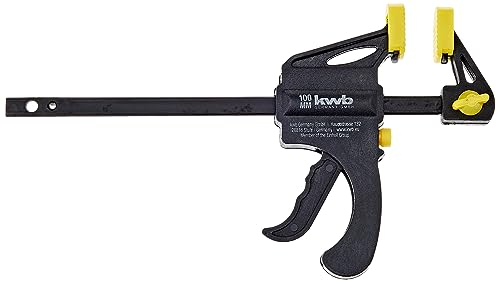 kwb Serre-joint à une main à déverrouillage rapide, serre-joint à serrage et à écartement, portée 100 mm, profondeur de serrage 85 mm, pour maintenir, serrer et encoller