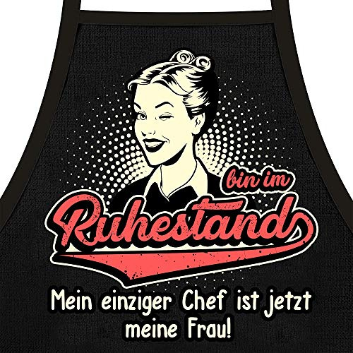 Shirtoo Grill- / Kochschürze zum Geburtstag - Bin im Ruhestand!
