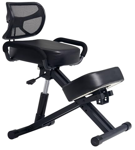 Master Massage Ergonomic Kneeling Chair with Back Support for Office -Posture Chair with Angled Seat and Backrest for Home and Office-Posture Correction Stool-Improve Your Posture