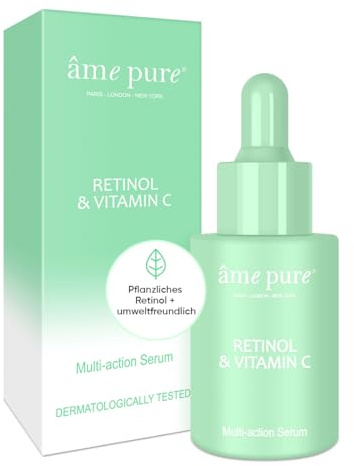 Ame Pure Vitamin C & Retinol Serum für Gesicht - Aufhellendes Vitamin C Serum Gesicht - 30 ml Feuchtigkeitsserum Gesicht - stellt Ihre strahlende Haut wieder her - Starten Sie Ihre Glow-Up-Reise!