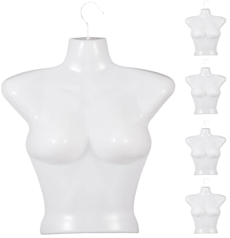NIYANGLE 5 Pz Espositore Per Costumi Bagno Manichino Reggiseno Manichino Di Biancheria Intima Appendiabiti Bagno Appendiabiti Per Bianca Costume Da Corpo Plastica Donna