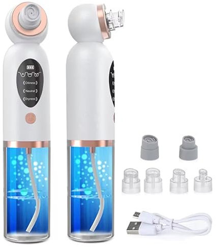 Aspiratore Punti Neri Estrattore Pulizia Viso Tramite Ricaricabile e acqua per Uomini e Donne sottovuoto idro piccola