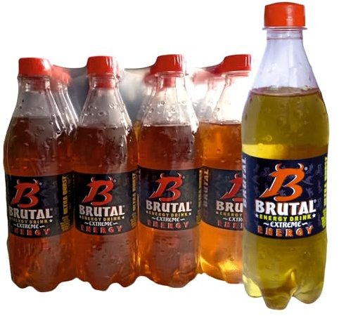 BRUTAL ENERGY DRINK - Bebida energetica - Pack de 12 botellas PET de 500ml