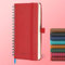 IN-LUXPRO Kalender 2025 2026 Wochenplaner,A6(16.6 x 9.7cm),18-Monate Buchkalender (Jul.2025-Dez.2026) Ringbuch mit Softcover,wochenkalender mit selbstklebendem Stifthalter,Rot.