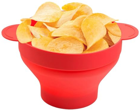 Cuenco para palomitas de maíz, de silicona, multifuncional, plegable, apto para lavavajillas, para fiestas en casa, microondas, resistente al calor