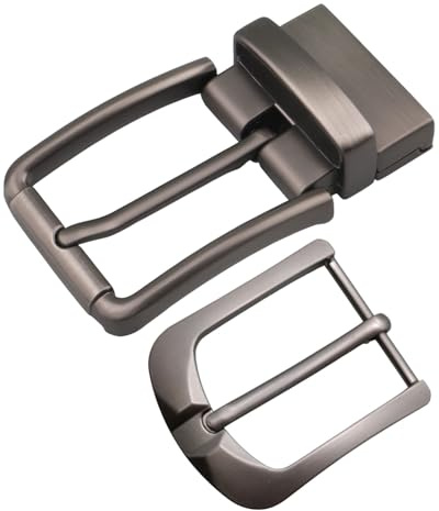 FUGLUS 2 Pezzi Fibbia per Cintura, Fibbie per cinture da uomo,fibbia cintura,Fibbia per Cintura da 28 mm a 38 mm con Fibbia Quadrata a Polo Singolo per Cintura