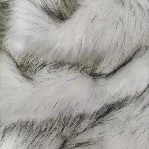 Lyxigt Fuskpälstyg Tjockt Fluffigt Förskuret Konstgjort Pälsmaterial 160x50cm För DIY-kostymer, Kragar, Filtar, Mattor, Heminredning(Size:160 * 50cm,Color:vit)