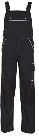 Planam 2134056 Canvas 320 Latzhose, Schwarz/Schwarz, Größe 56