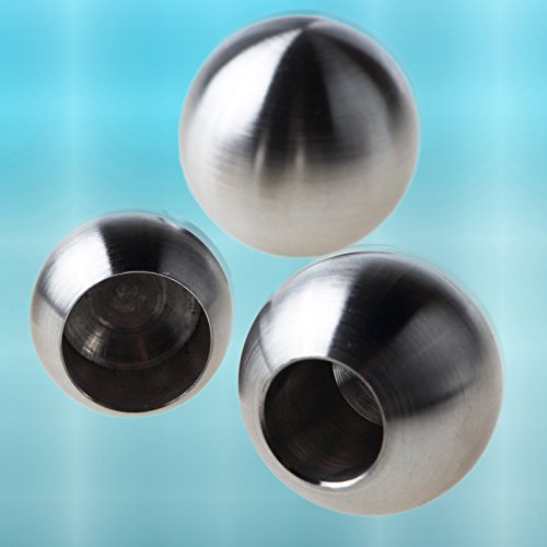 PRIOstahl® Fullkula 10 rostfria kulor V2A 20 mm kula med blindhål 14,2 mm stängningskugel, räcke, rund stång
