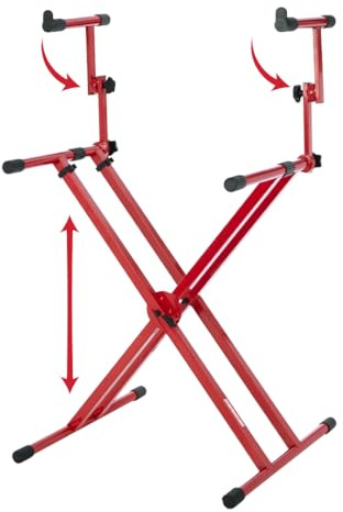 Gator Ramverk GFW-KEY-5100XRED Tangentbordsstativ i X stil