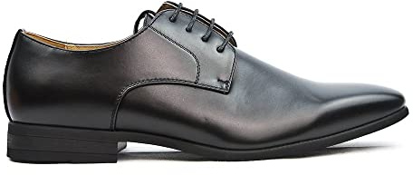 UOMO DESIGN - Derby Homme Simple - Philippe (Noir, 48)