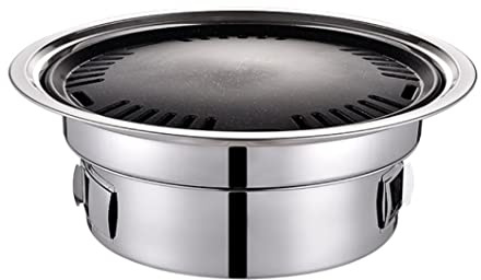 Kolgrill Picknick Grill Träkolgrill Kolgrill I Rostfritt Stål Non-stick Grillbricka Grillar Bärbar Kolspis Utomhuscamping Kolgrillar Picknickgrill (Color : 35cm)
