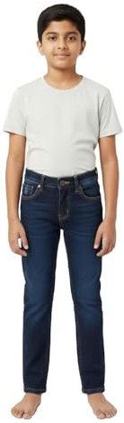 A2Z 4 Kids Ragazzi Rilassato Dritto vestibilità Boot Cut Jeans per Adolescenti Confortevole - Jeans JN63 Dark Blue 13