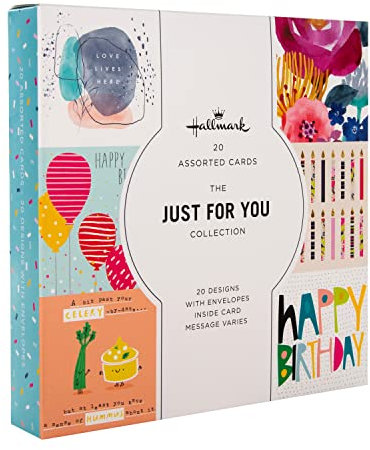 Hallmark Geburtstags- und Blanko-Karten – Multipack von 20 in 20 modernen Designs