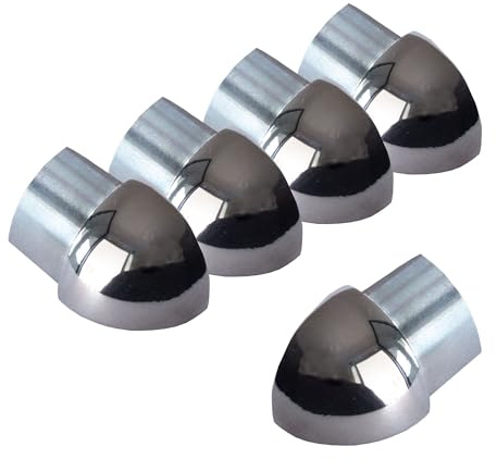 Dalsys 5X Outer Corner Quarter-Round Profile 8mm Polished Stainless Steel