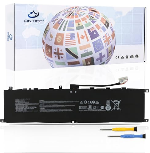 ANTIEE BTY-M57 Laptop Batterie pour MSI GP66 GP76 Leopard Game 10EU 10UG 10UH 11EU 11UG 11UH Vector GP66 GP76 12UE 12UG 12UH 12UHS 12UHS 12UHSO 12UGSO 12UGSO 12UHS GP66HX GP76HX 4ICP6/35/140