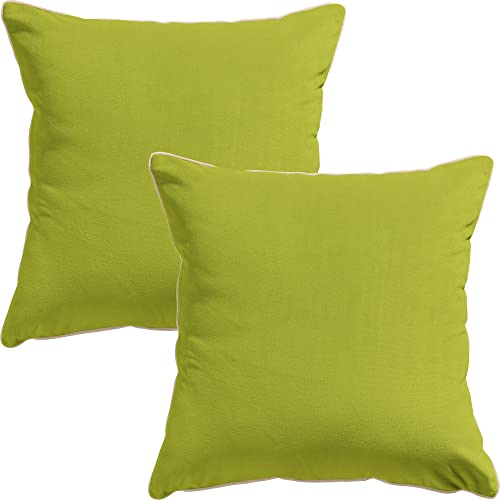 Erwin Müller Kissen Manchester 2er-Pack, gefüllt apfelgrün Größe 50x50 cm