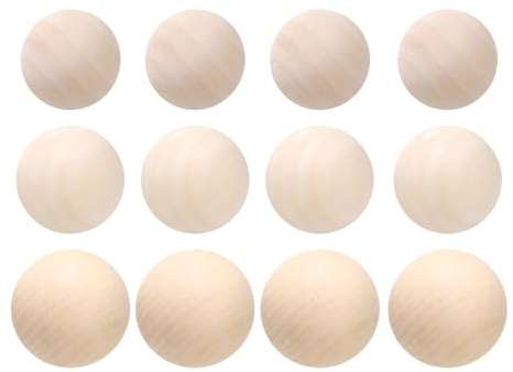 QUARKZMAN Sfere in Legno Tonde 30mm, 35mm, 40mm Palle di Legno Senza Foro, Sfere Legno Naturale per Progetti Artigianato Arte e Fai Da Te