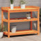 Kangmusi Pflanztisch mit Ablagen Braun 108x45x86,5 cm Massivholz Kiefer,844639kangmusi