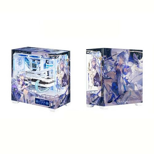 Cajas De Computadora, Caja De Juegos De PC De Torre Media M-ATX/ATX/ITX - Puerto Frontal De E/S USB 3.0/Tipo C - Vista Panorámica De 270° - Panel De Vidrio Templado - Personalización Privada