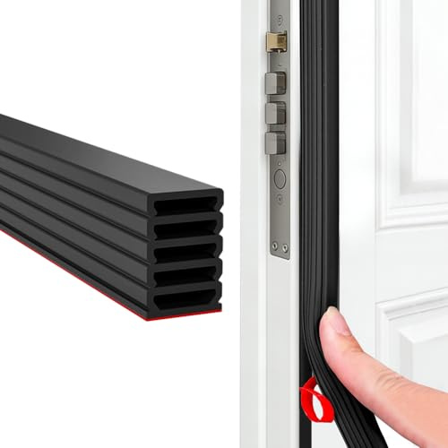6 meter dörrtätning tätningstejp självhäftande, ytterdörr dörrkarmstätning flexibel, dörrar – dragluftstopp, bullerskydd, tätningsgummi, för lägenhet, hus, kontor, interiörer
