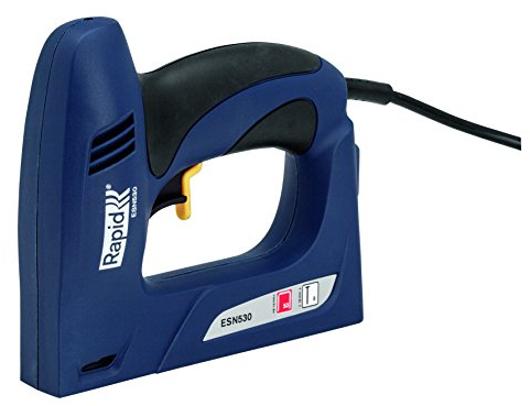 Rapid Elektrotacker ESN530 für Holz und Stoffe, Flache Front, Softgrip, für Klammern Typ 53, 6-14mm und Nägel Typ 8, 15mm