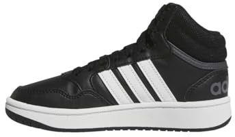 adidas Unisex Kids Hoops Mid Shoes, Core Black/Cloud White/Grey Six, 12.5 UK Child