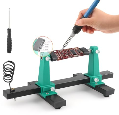 RongZy Verstellbarer Leiterplattenhalter Zum Löten Entlöten Und Reinigen Von Druckerplatinen 360° Grad Drehung Löt-Leiterplattenhalter-Werkzeug mit Lötkolbenständer für PCB