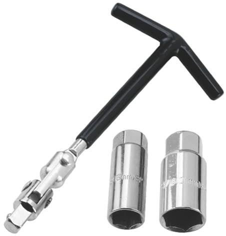 EIHI Universal Zündkerzenschlüssel für Auto und Motorrad, 16/21mm, T-Schlüssel, Unisex, Stahl, Autofahrer, Motorradfahrer