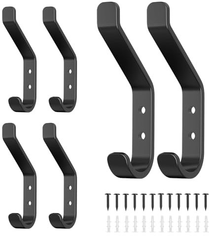 6 Pezzi Appendini da Muro, Ganci Appendiabiti, Attaccapanni da Parete, Ganci Appendiabit, Appendi Abiti, Attaccapanni da Porta, Appendiabiti da Muro, per Bagno, Camera da Letto