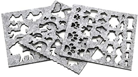 Veemoon 7piezas Kit De Moldes Para Fieltro Aguja Diy Con Plantillas De Aplicación Para Manualidades De Modelado Fieltro Para Principiantes y Profesionales