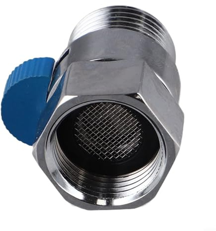 Besttoolifes Valvola di ingresso dell'acqua calda e fredda in lega, valvola di arresto angolare da 1/2 pollici, per bagno, cucina, WC e scaldabagno (blu)