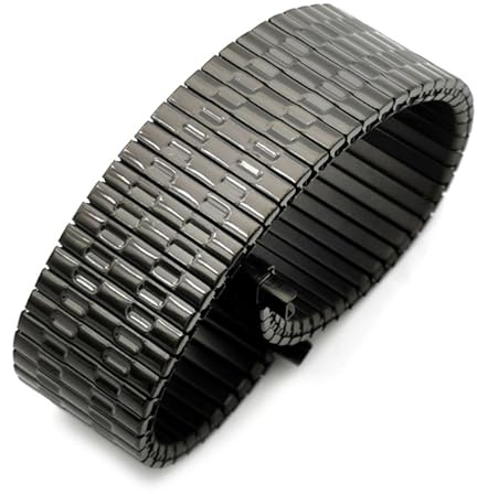 Rostfritt stål elastiskt band metall teleskopiskt unisex armband