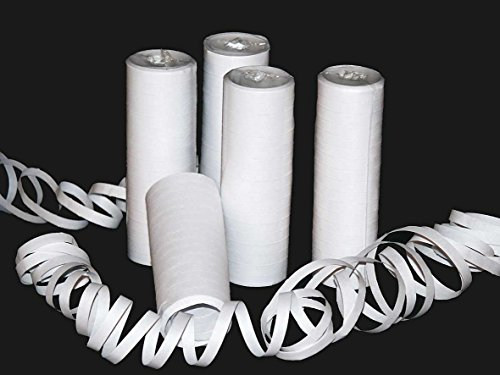 Luftschlangen weiß 5 Stück