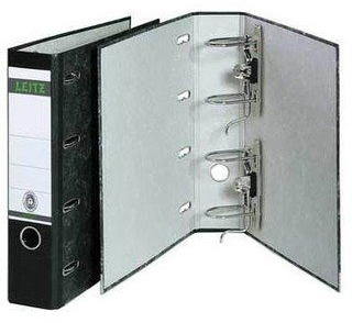 3 x Doppelordner - 2x A5 quer, 75 mm, schwarz