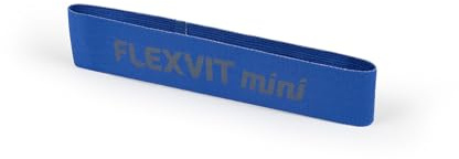 FLEXVIT Mini Banda Elástica de Tela | Goma Elástica Musculación para Fitness, Rehabilitación y Entrenamiento de Fuerza | Antideslizante y Lavable para Gimnasio en Casa