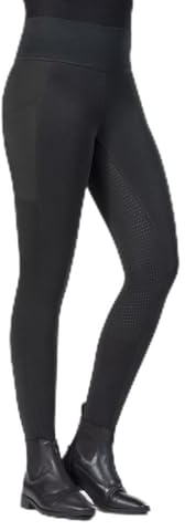 HKM Kinder Cosy Style Silikon-Vollbesatz Reitleggings, Dunkelblau, 158/164