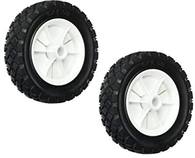 Set Of 2 150mm Semi Pneumatic Multi Purpose Wheels Rubber Replacement Tyre For Hobby Cart Toy Truck Building Trolley Cart Lawnmower Wheelbarrow Wheel