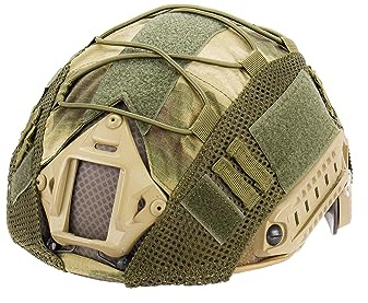 Lancer Tactical Helmet Cover for MH, PJ, and BJ Fast Helmets - Military, Paintball, Hunting, and Shooting Gear - Made from 1000D Nylon (Forest Green)