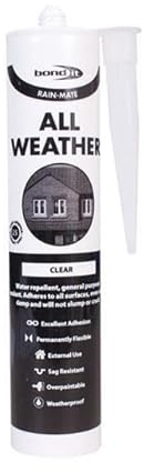 Bond It All Weather General Purpose Rain Mate Roofing Tiles Car Glass Door Sealant - EU3 General Purpose Interior Door Window Sealing Tube (Clear)